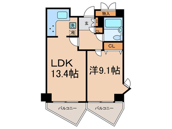 池袋シティハイツ（601）の物件間取画像